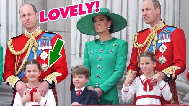 Prince William and Princess Charlotte Share Sweet Father Daughter Moment at Trooping the Colour