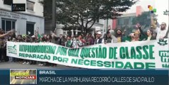 Miles en Sao Paulo marchan a favor de despenalizar el cannabis