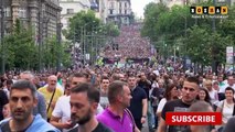 BELGRADE, SERBIA Triggered By Mass Shootings,Thousands Protest Against Government