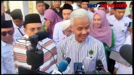 Sapa Santri di Lombok Timur, Teriakan Ganjar-TGB Menggema