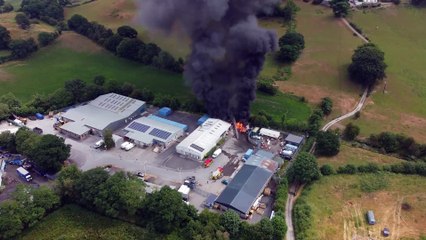 Ross Cook captured this drone footage of a fire at Lampter