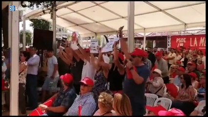 Sánchez echa del mitin en Dos Hermanas a funcionarios de Justicia y les llama "intolerantes"