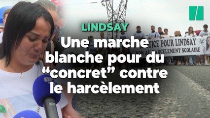 Download Video: À la marche blanche pour Lindsay, sa mère réclame des « mesures concrètes » contre le harcèlement scolaire