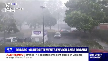 Orages: 44 départements sont désormais placés en vigilance orange
