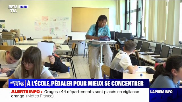 Dans certaines écoles, des vélos-bureaux ont été installés pour mieux se concentrer