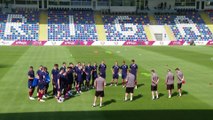 RİGA - Letonya Milli Takımı, Türkiye maçının hazırlıklarını tamamladı
