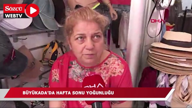 Büyükada'da hafta sonu yoğunluğu