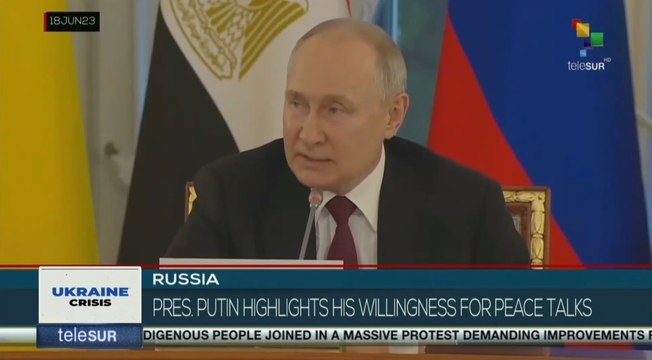 Russian president reaffirms willingness to resolve the Ukrainian conflict