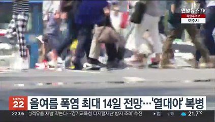 올여름 폭염 최대 14일 전망…'열대야' 복병