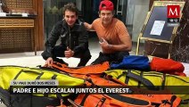 ¡Orgullo mexicano! Padre e hijo mexicanos escalan juntos hacia la cima del monte Everest