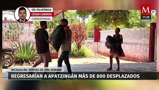 Desplazados por violencia en Apatzingán podrían regresar a sus casas en una semana