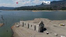 ویدیو: گرمای شدید در مکزیک آب دریاچه‌‌ای را تبخیر کرد و کلیسایی پدیدار شد