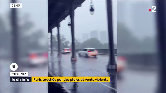 Météo : Paris et l'Ile de France n'ont pas été épargnés par les orages alors que certaines stations de métro ont été inondées, le trafic des trains perturbé et le certaines routes sont devenues impraticables !