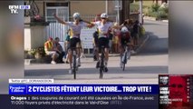 Grand Prix de Saint-Symphorien-sur-Coise: deux cyclistes fêtent leur victoire... trop tôt