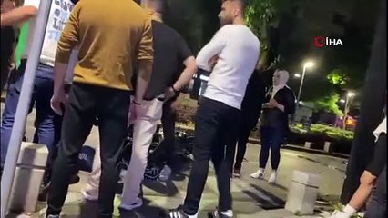 Aksiyon filmlerini aratmayan gece: Kavga ve kaçan aracın kovalanma anları kamerada