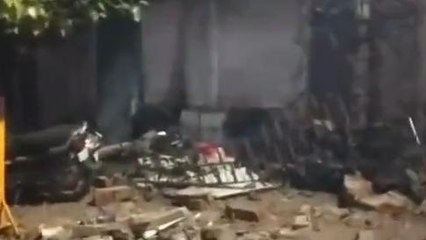 बीकानेर:अचानक धराशायी हो गया जर्जर बिल्डिंग का एक हिस्सा,देखें खबर