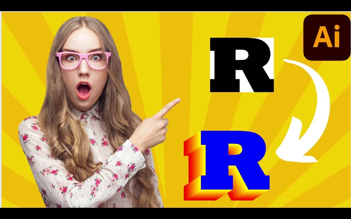 3D Blend effect on text in illustrator | Graphic designing | Blend effect on text