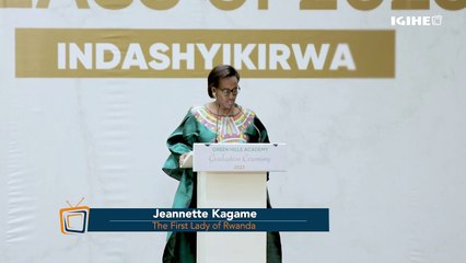 First Lady Jeannette Kagame advices new graduates of GHA to make the right choice