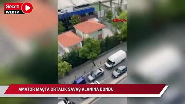 Amatör maçta ortalık savaş alanaına döndü