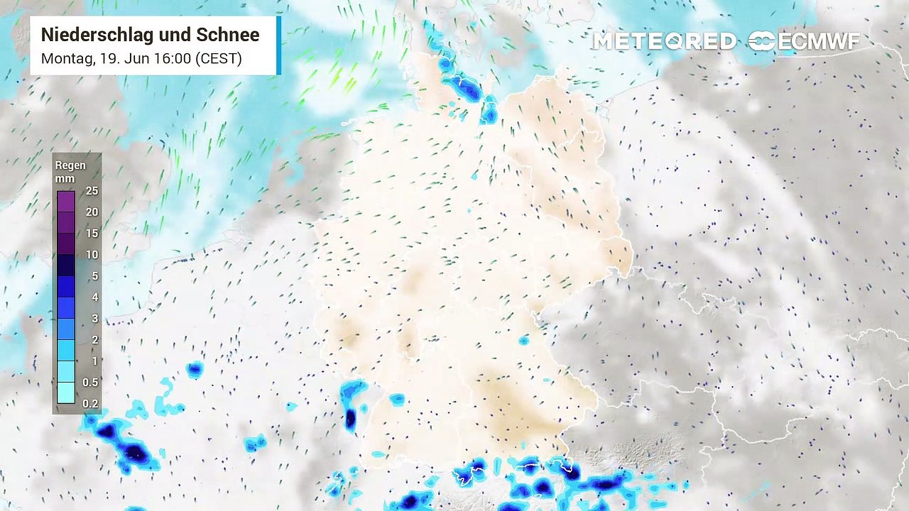Schauer und Gewitter ziehen in dieser Woche über Deutschland hinweg!