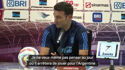Argentine - Scaloni : "Je ne veux même pas penser au jour où Messi arrêtera de jouer"