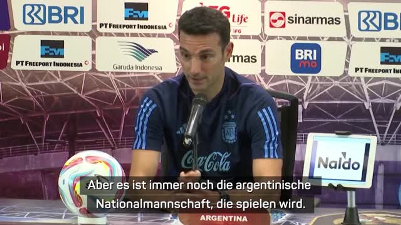 Scaloni zu Messi: 'Hoffe, dass er für immer spielt'