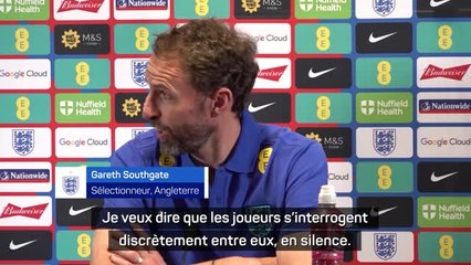 Angleterre - Southgate : "Les joueurs s'interrogent discrètement entre eux"