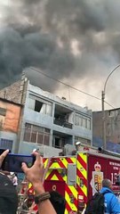 Man Scales Burning Building to Rescue Family Dog on Roof