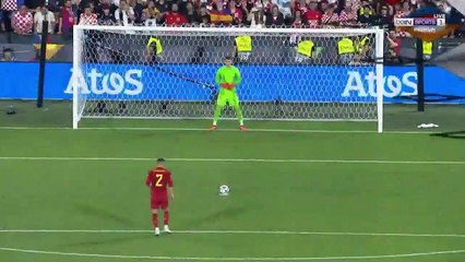 فرحة لاعبي اسبانيا بعد الفوز علي كرواتيا والحصول علي لقب دوري الامم الاوروبية