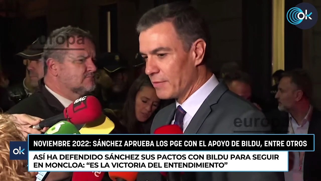 Así presumía Sánchez de los pactos con Bildu de los que ahora reniega: "Es una victoria política noble"