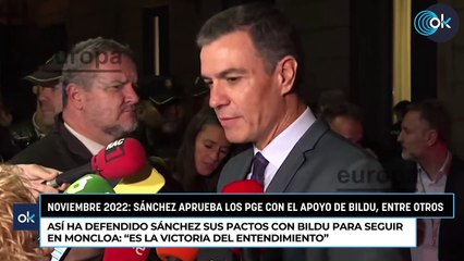 Así presumía Sánchez de los pactos con Bildu de los que ahora reniega: "Es una victoria política noble"