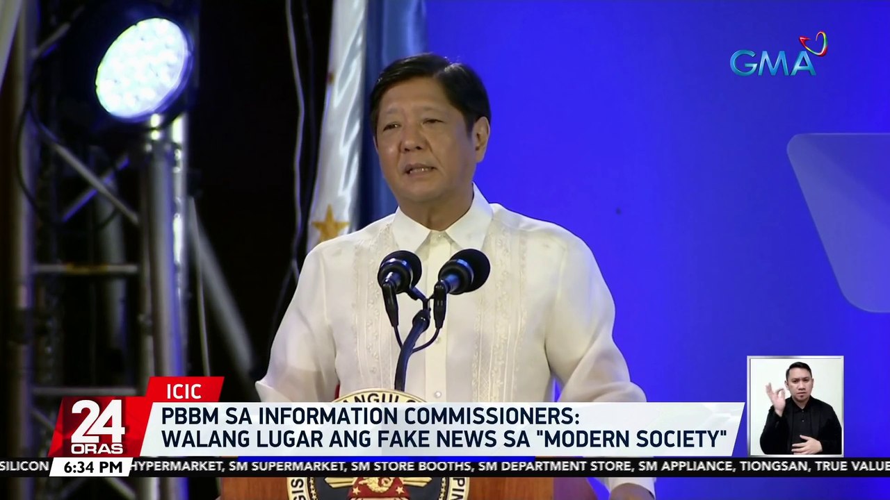 PBBM sa Information Commissioners: walang lugar ang fake news sa "modern society" | 24 Oras