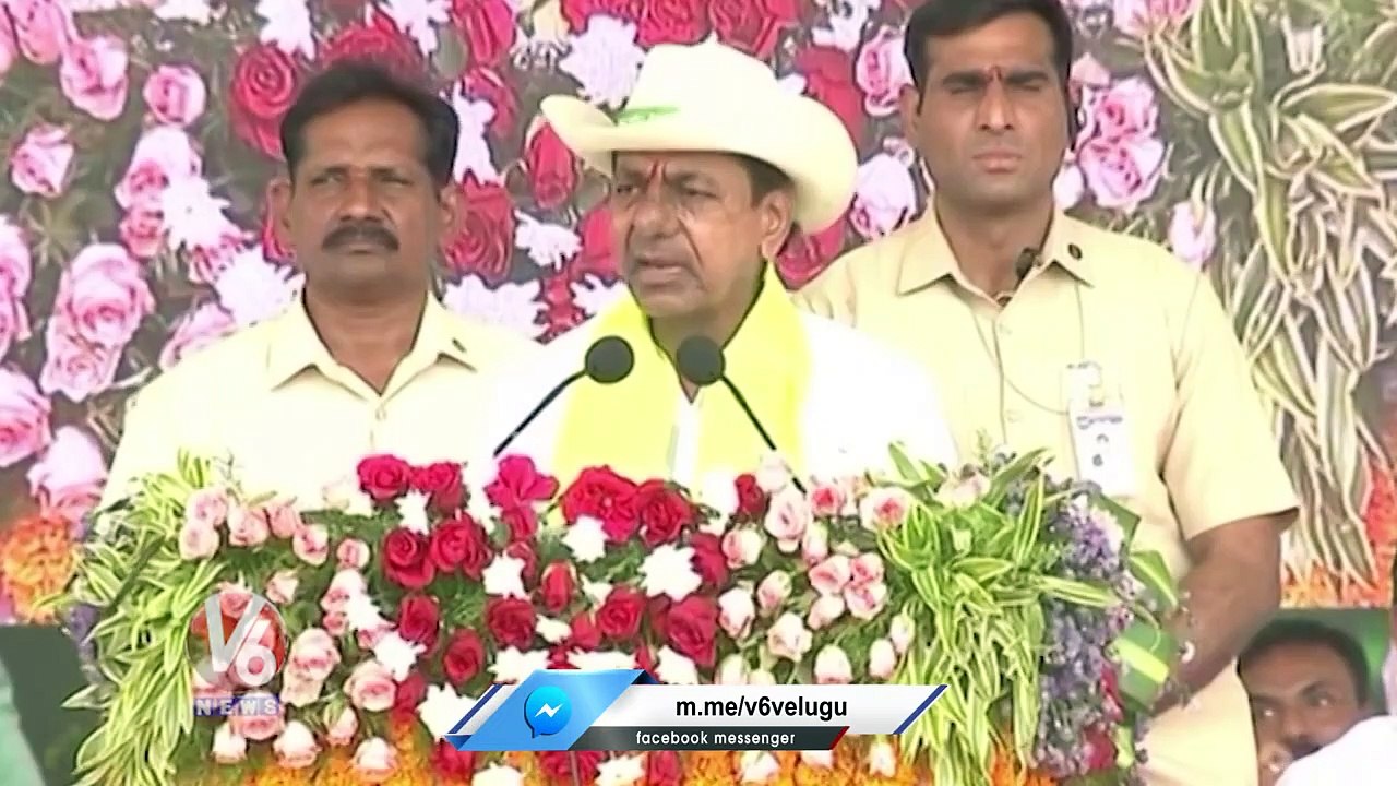 CM KCR Speaks About Bringing Of Godavari Water To Himayat Sagar | V6 News