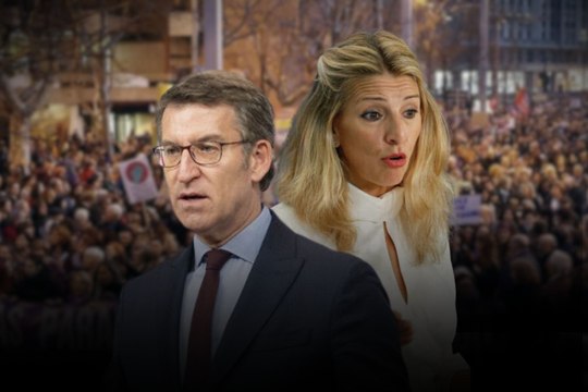 Yolanda Díaz, tajante ante Feijóo: Ha pactado con la extrema derecha para pisotear los derechos de las mujeres