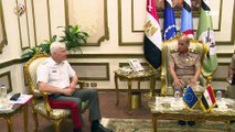 الفريق أول محمد زكى القائد العام للقوات المسلحة  يلتقى رئيس اللجنة العسكرية للاتحاد الأوروبى