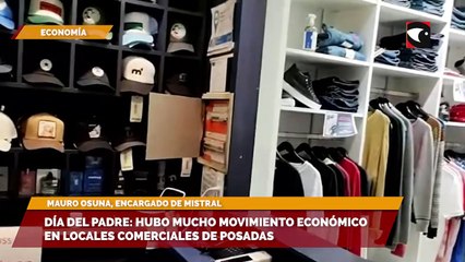 Día del padre hubo mucho movimiento económico en locales comerciales de Posadas