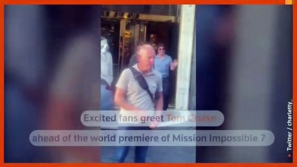 Tom Cruise meets fans ahead of Mission Impossible 7 premiere
