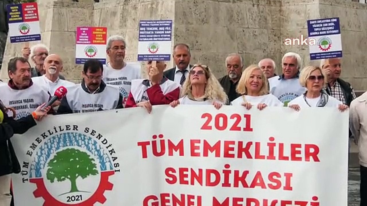 Emekliler Ankara'da Eylem Yaptı: "Tüm Emekli Maaşlarıyla Dul ve Yetim Aylıklarına, Gerçek Enflasyona Göre Derhal Seyyanen Ek Zam Yapılmalıdır"