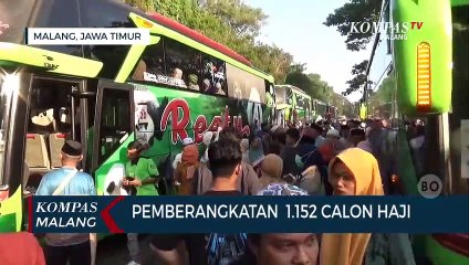 Tangis Haru Iringi Keberangkatan Calon Haji di Kota Malang