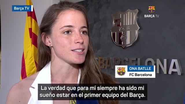 Ona Batlle regresa al Barcelona Estoy muy contenta de volver a casa