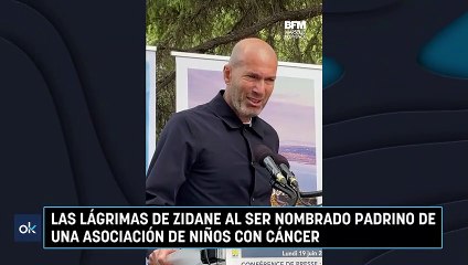 Las lágrimas de Zidane al ser nombrado padrino de una asociación de niños con cáncer