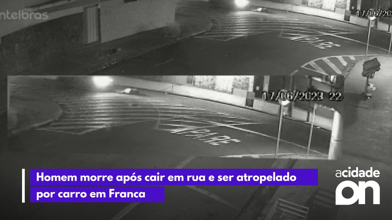 Homem morre após cair em rua e ser atropelado por carro em Franca