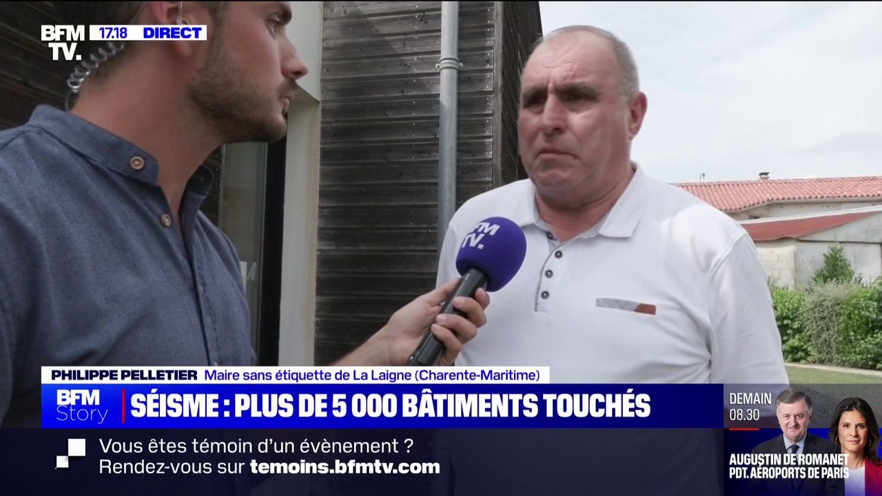 Séisme dans l'ouest: "Tout le monde est complètement catastrophé", le désarroi des habitants de La Laigne (Charente-Maritime) face à l'ampleur des dégâts