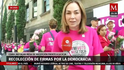 Asociación Civil MX instala mesa de recolección de firmas frente a la SCJN