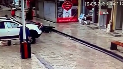 Tekirdağ'da trafiğe kapalı caddede kaza