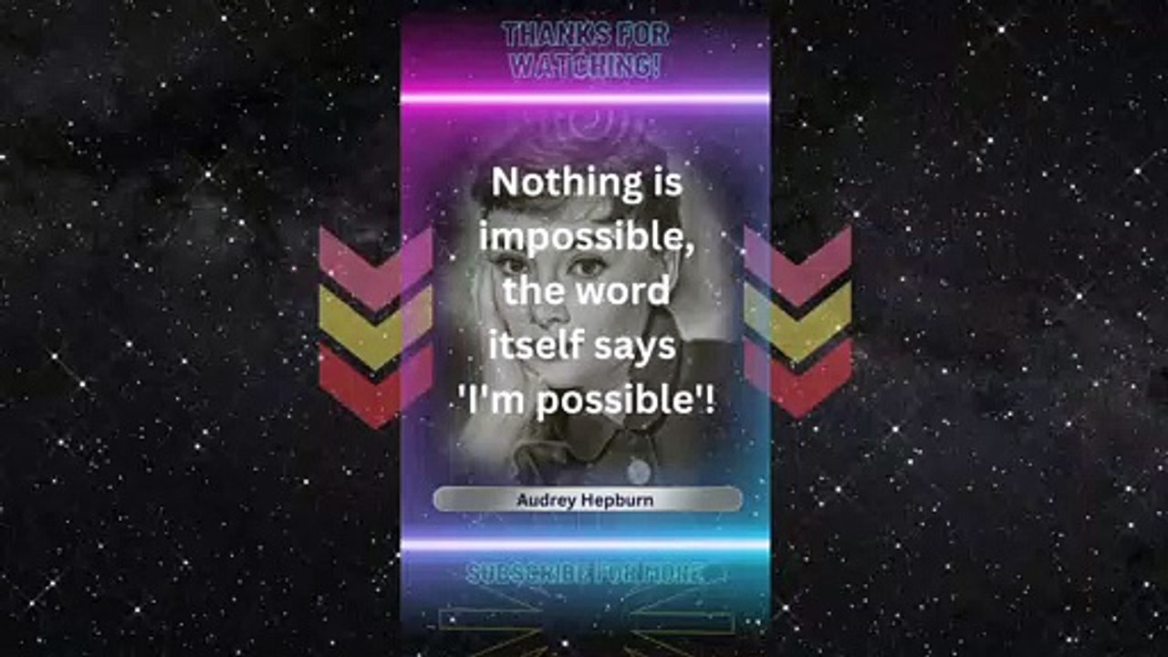 Audrey Hepburn - Inspirational Quotes and Short Biography