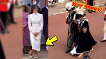 Princess Kate bows to the King and Queen making them very happy!