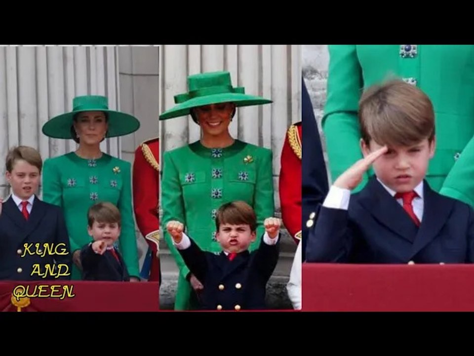 Prince Louis Pulls Faces And Ogles Like a Young Royal During The Parade As His Mischievous Habits