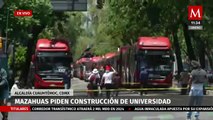 En CdMx, mazahuas extienden protesta a cruce de Insurgentes y Reforma, no hay servicio de Metrobús