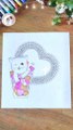 Cute cat drawing __ cat with Mandala art __ very easy cat drawing __ step by step cat drawing __(720P_HD)